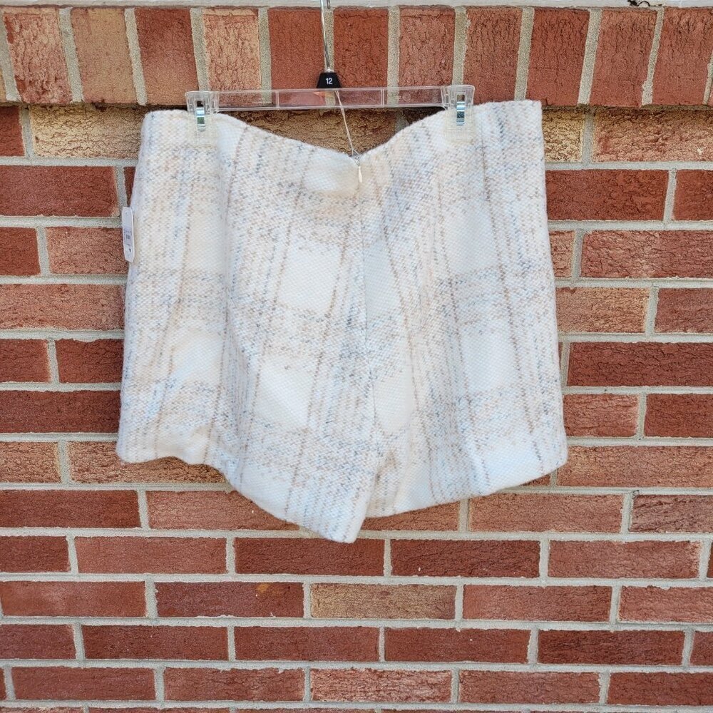 Altar'd State Skort Women's Size XXL New with Tags Faux Wrap Vanilla Plaid - Picture 5 of 6